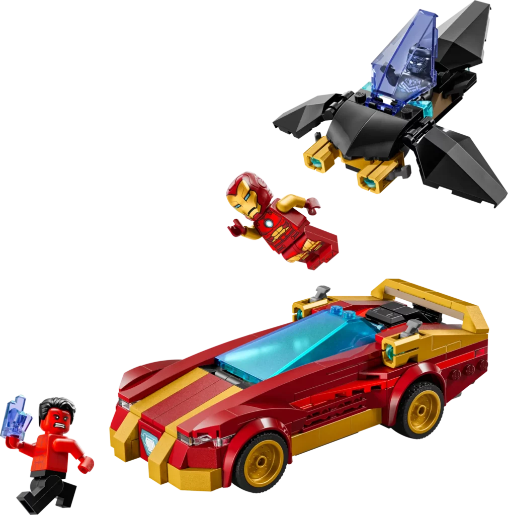 Iron Man Car & Black Panther vs. Red Hulk LEGO set